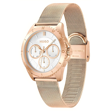 Montre de soirée Hugo Boss en acier inoxydable doré
