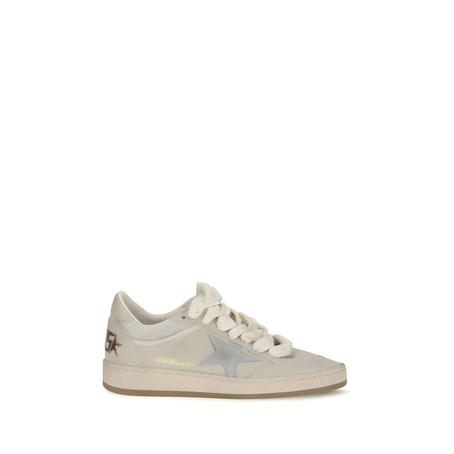 Golden Goose Beige Calf Leather Low Top Sneakers
