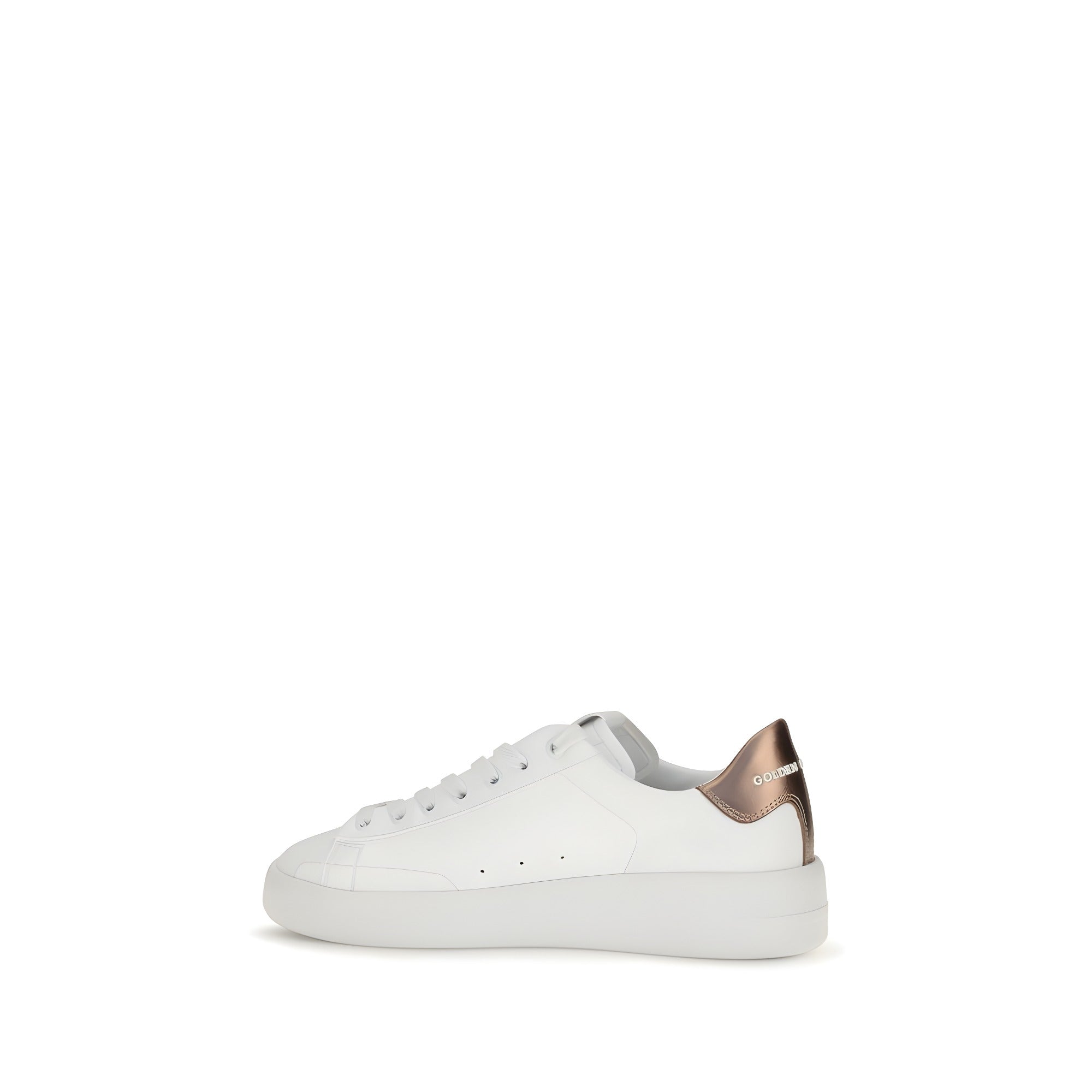 Golden Goose White Calf Leather Low Top Sneakers