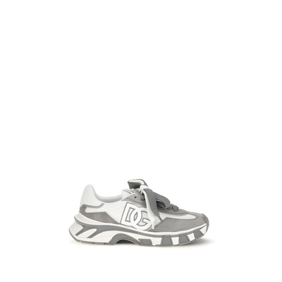 Baskets athlétiques Dolce & Gabbana en cuir de veau gris