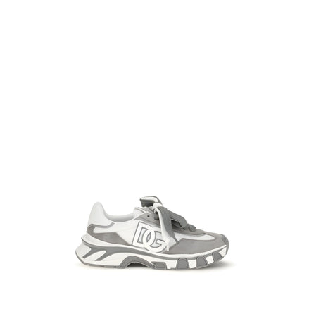 Baskets athlétiques Dolce & Gabbana en cuir de veau gris