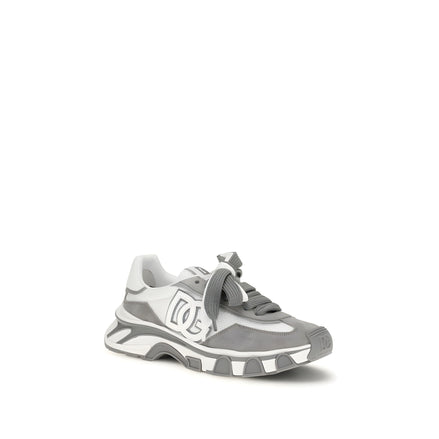 Baskets athlétiques Dolce & Gabbana en cuir de veau gris