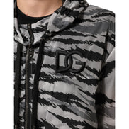 Veste sweat à capuche camouflage grise Dolce & Gabbana