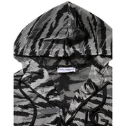 Veste sweat à capuche camouflage grise Dolce & Gabbana