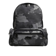 Sac à dos Dolce & Gabbana en coton gris avec plaque logo camouflage