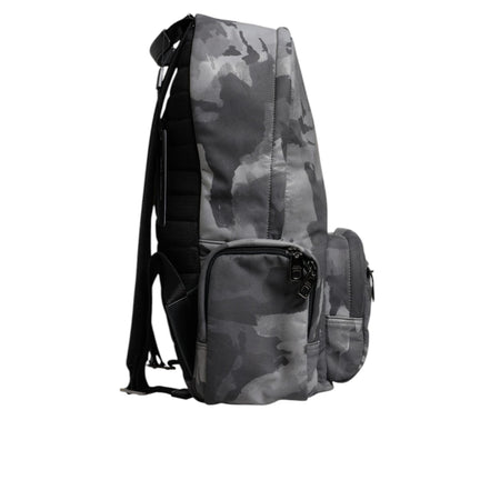 Sac à dos Dolce & Gabbana en coton gris avec plaque logo camouflage