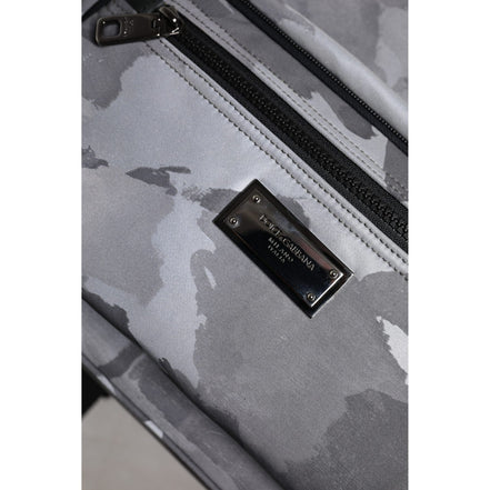 Sac à dos Dolce & Gabbana en coton gris avec plaque logo camouflage