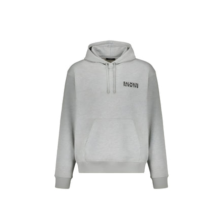 Balmain Grey Cotton Hoodie