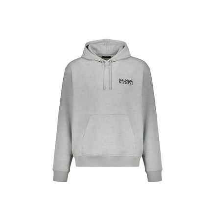 Sweat à capuche Balmain en coton gris
