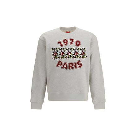 Sweat-shirt en coton gris Kenzo