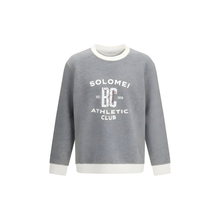 Brunello Cucinelli Sweat-shirt gris en coton