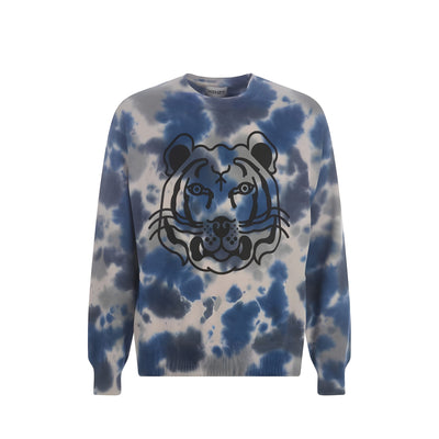 Sweat-shirt en coton gris Kenzo