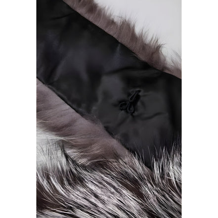 Écharpe d'hiver cache-cou en fourrure de renard grise Dolce & Gabbana