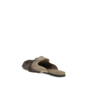 Mules Dolce & Gabbana grises en agneau Ovis Aries Aries