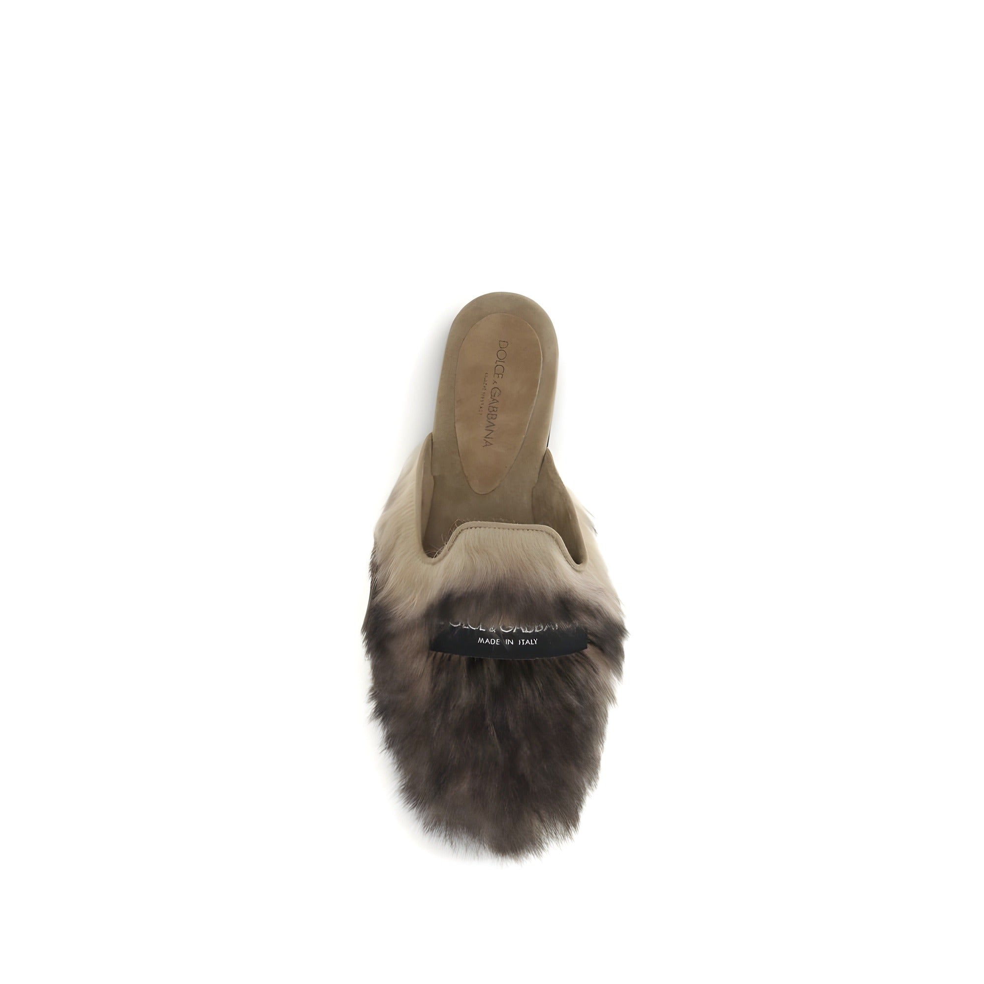 Mules Dolce & Gabbana grises en agneau Ovis Aries Aries