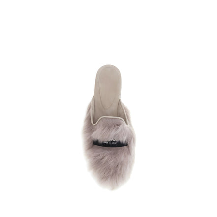 Mules Dolce & Gabbana grises en agneau Ovis Aries Aries