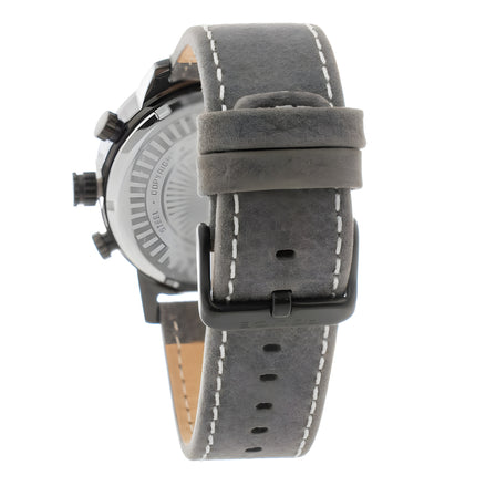 Police Grey Leather Dress Watch