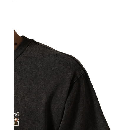 Dolce & Gabbana Grey Logo Embellished Crew Neck T-Shirt