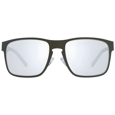 Black square oversized sunglasses with mirrored lenses, luxury designer eyewear