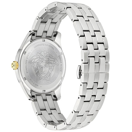 Versace Grey Stainless Steel Dress Watch
