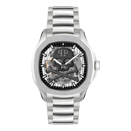 Montre habillée en acier inoxydable gris Philipp Plein