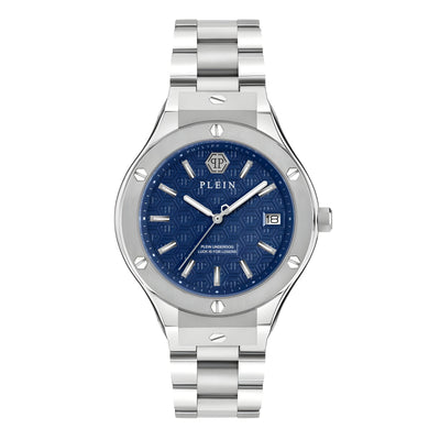 Montre habillée en acier inoxydable gris Philipp Plein