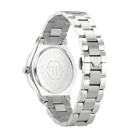 Montre habillée en acier inoxydable gris Philipp Plein