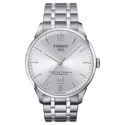 Montre habillée Tissot en acier inoxydable gris