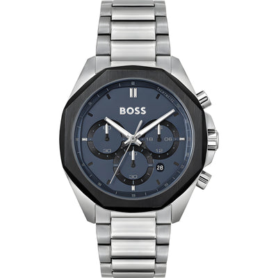 Hugo Boss Grey Stainless Steel Dress Watch