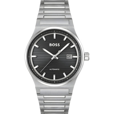 Hugo Boss Grey Stainless Steel Dress Watch
