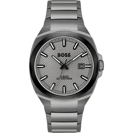 Hugo Boss Grey Stainless Steel Dress Watch