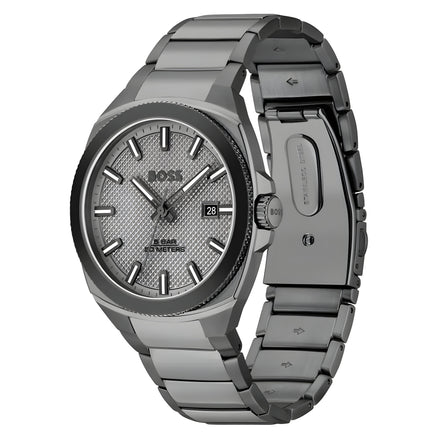 Hugo Boss Grey Stainless Steel Dress Watch