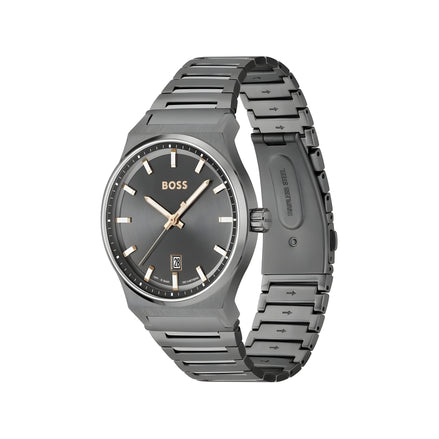 Hugo Boss Grey Stainless Steel Dress Watch