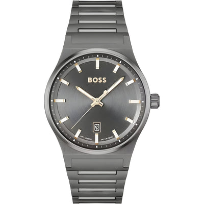 Hugo Boss Grey Stainless Steel Dress Watch