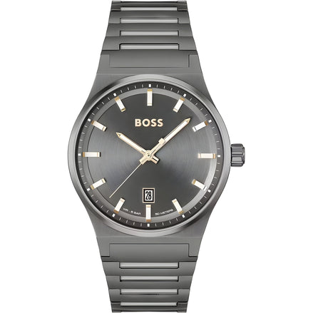 Hugo Boss Grey Stainless Steel Dress Watch