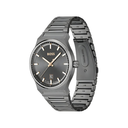 Hugo Boss Grey Stainless Steel Dress Watch