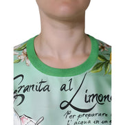 Pull Dolce & Gabbana en soie verte Granita Al Limone à manches longues
