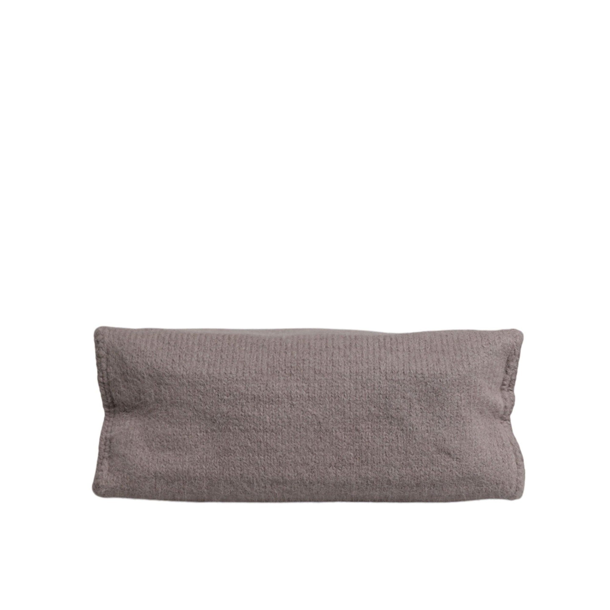 Dolce & Gabbana Grey Alpaca Wool Logo Tote Bag