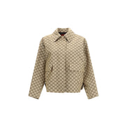 Gucci Beige GG Canvas Bomber Jacket
