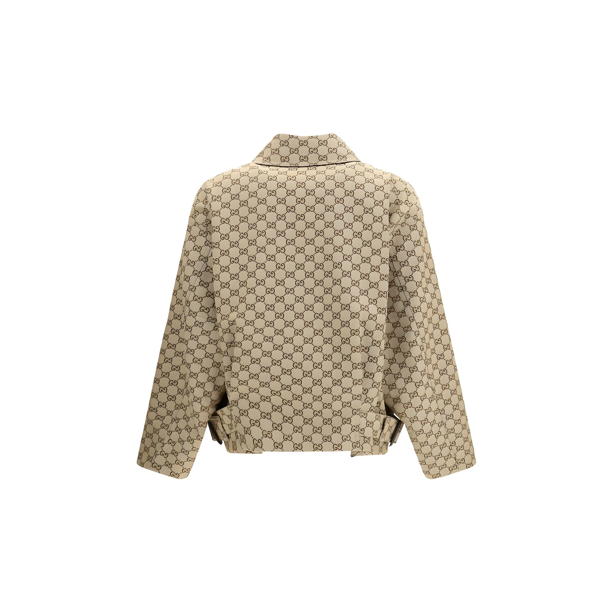 Gucci Beige GG Canvas Bomber Jacket