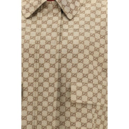 Gucci Beige GG Canvas Bomber Jacket