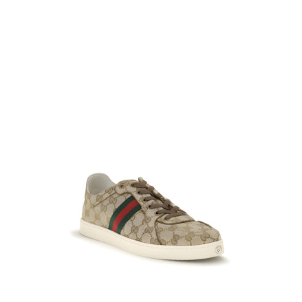 Gucci Beige Fabric Athletic Sneakers