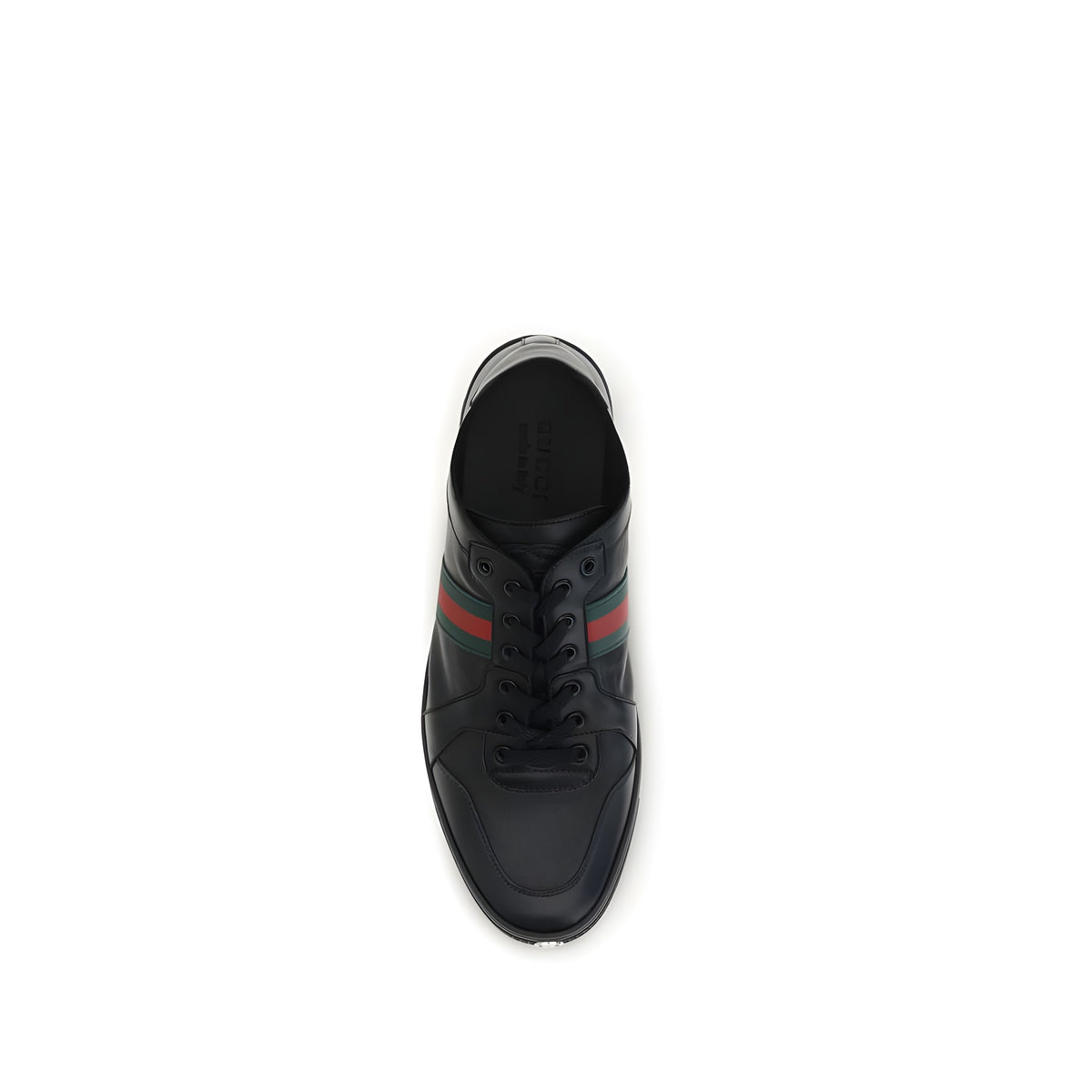 Gucci Black Calf Leather Low Top Sneakers