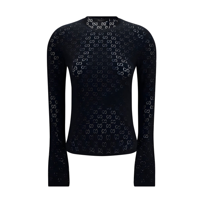Gucci Black Cotton Long Sleeve T-Shirt