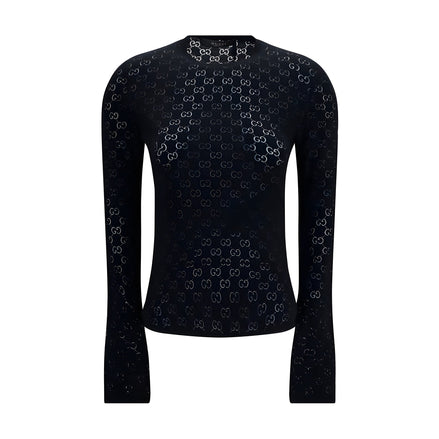 Gucci Black Cotton Long Sleeve T-Shirt