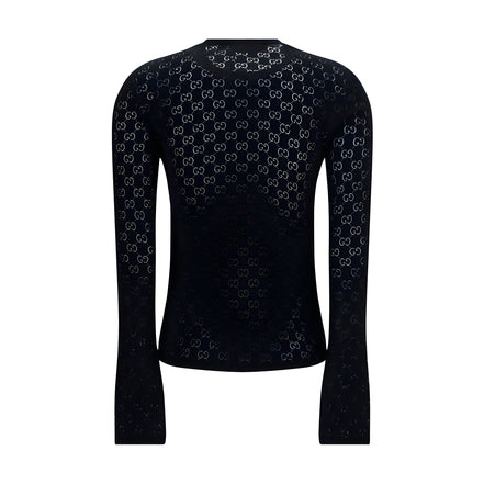 Gucci Black Cotton Long Sleeve T-Shirt