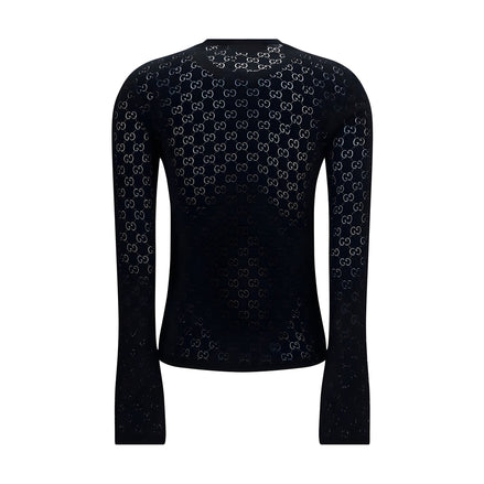 Gucci Black Cotton Long Sleeve T-Shirt