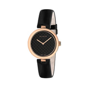 Gucci Black Leather Dress Watch