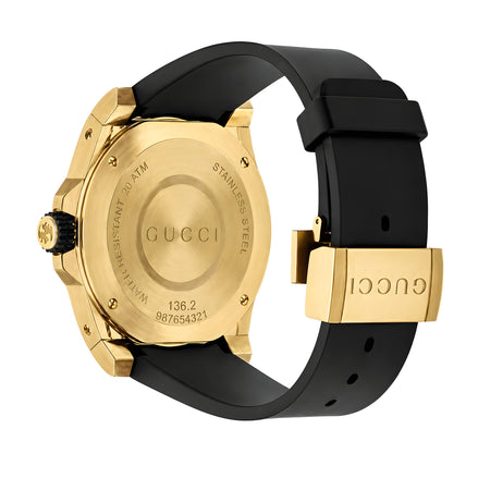 Gucci Black Rubber Sport Watch
