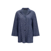 Gucci Blue Cotton Full-Length Jacket